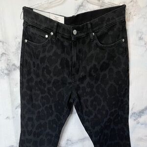 Means animal print skinny jeans